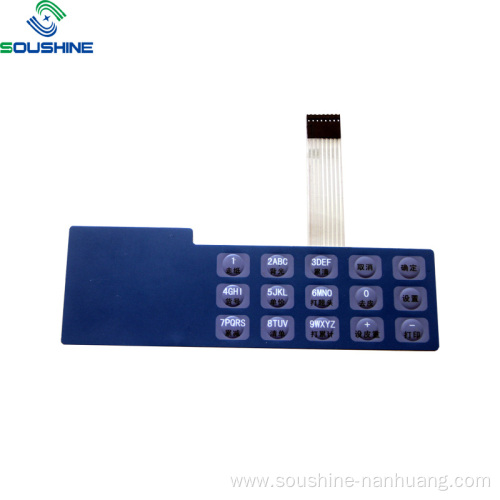 Blue Electronic scale embossed metal dome membrane switch